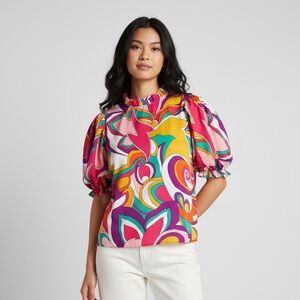 JODIFL Colorful Abstract Blouse